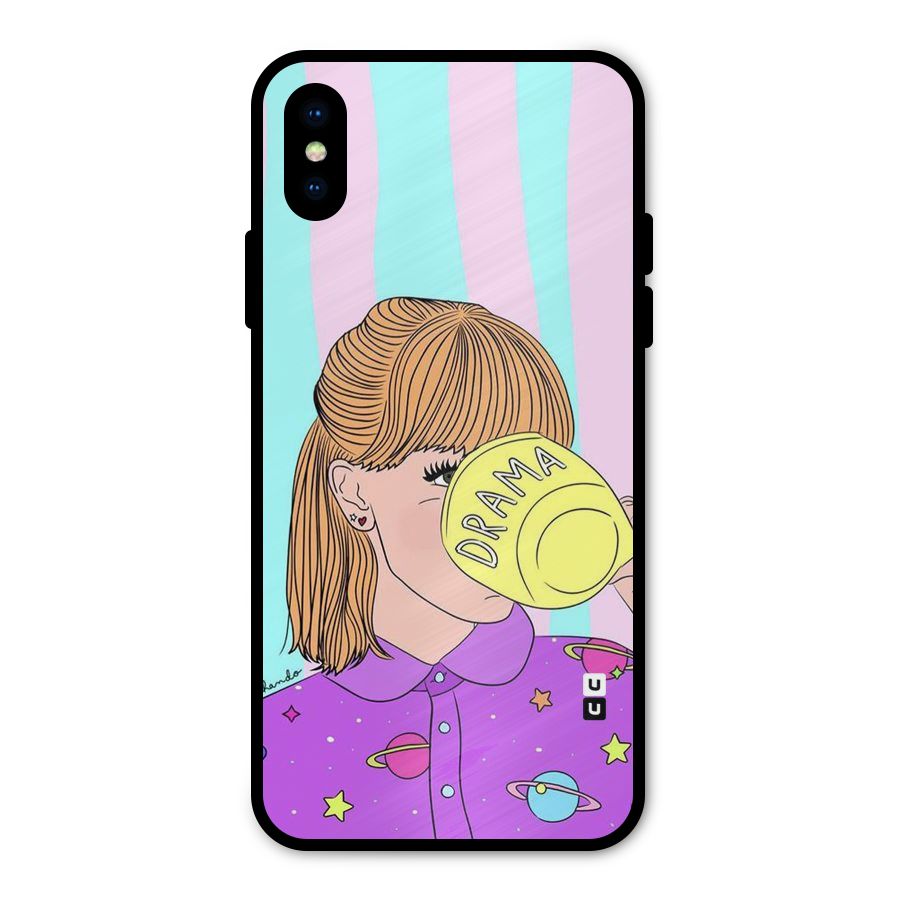Drama Cup Metal Back Case for iPhone X
