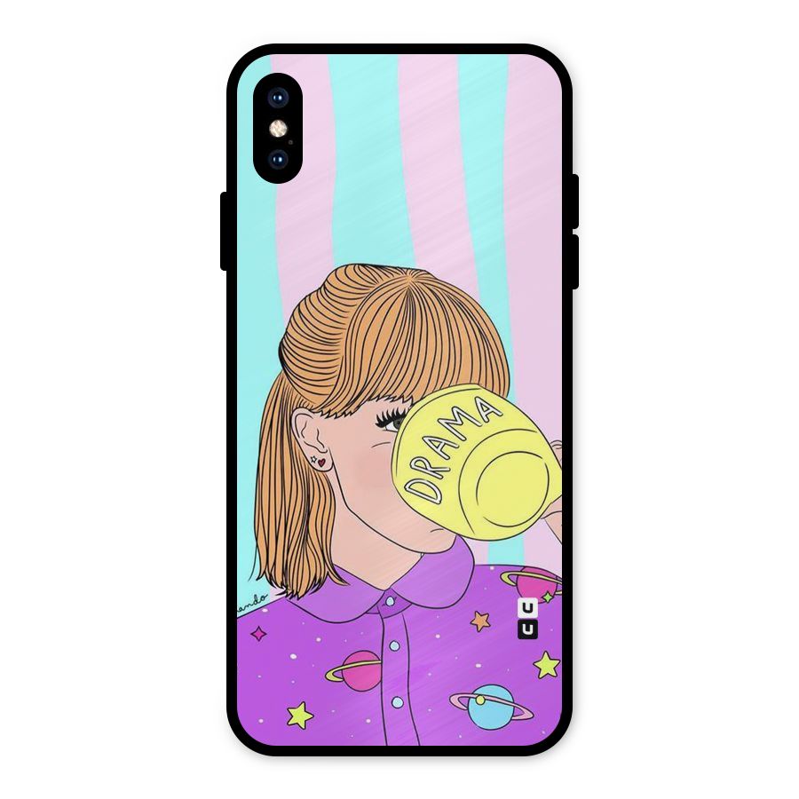 Drama Cup Metal Back Case for iPhone XS Max