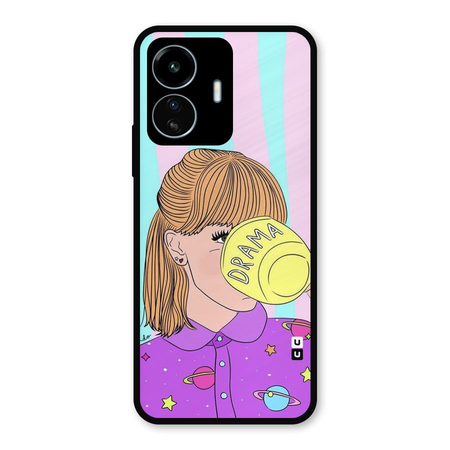 Drama Cup Metal Back Case for vivo iQOO Z6 Lite 5G