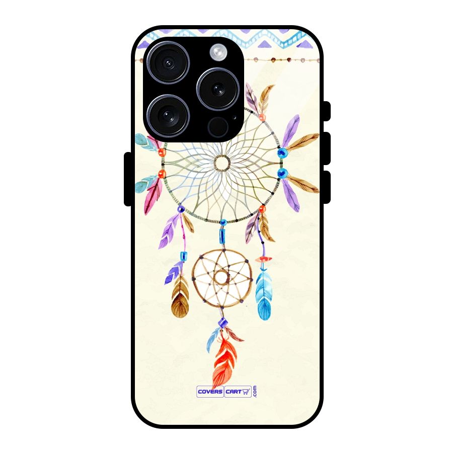Dream Catcher Glass Back Case for iPhone 15 Pro