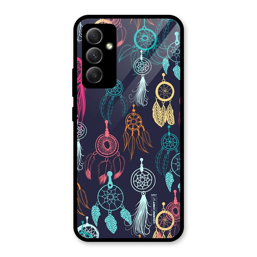 Dream Catcher Pattern Glass Back Case for Galaxy A34