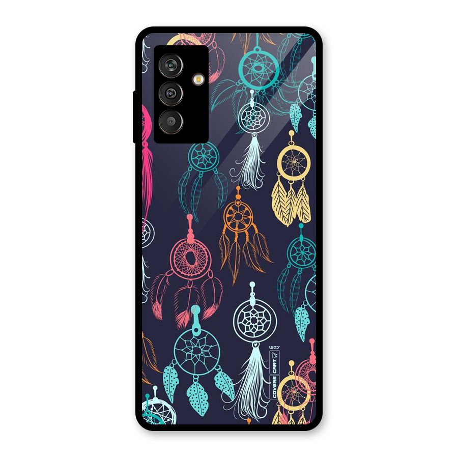 Dream Catcher Pattern Glass Back Case for Galaxy M13