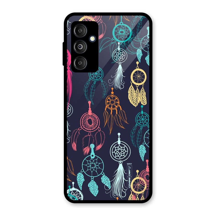Dream Catcher Pattern Glass Back Case for Galaxy M14 5G
