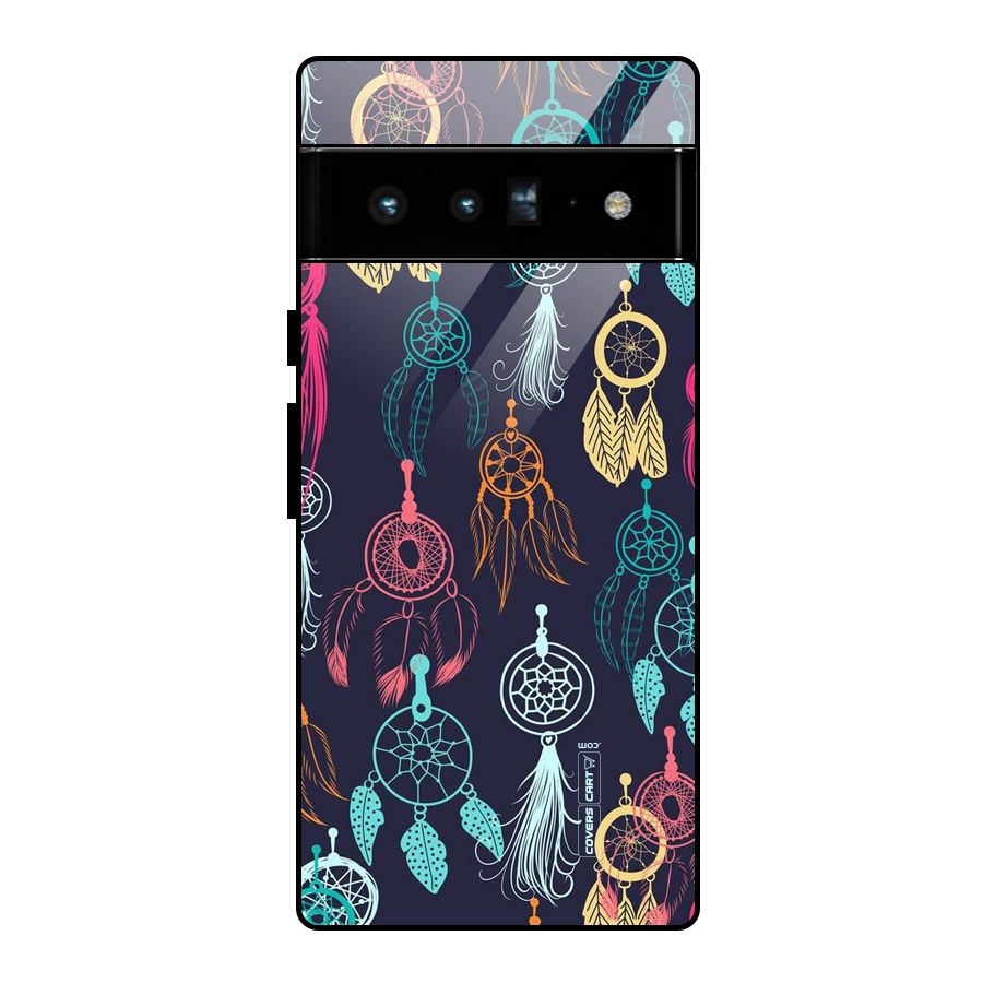 Dream Catcher Pattern Glass Back Case for Google Pixel 6 Pro