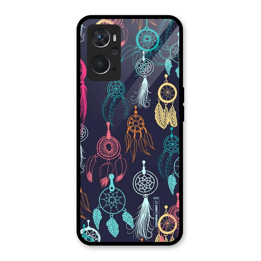 Dream Catcher Pattern Glass Back Case for Oppo K10 4G