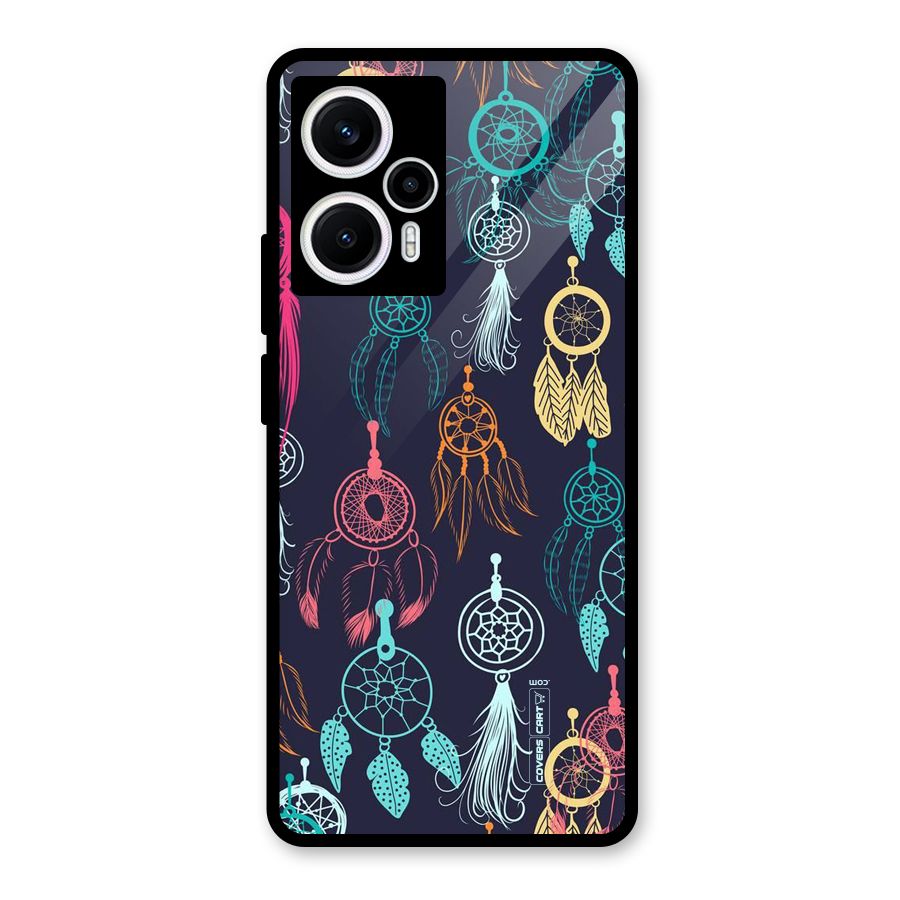 Dream Catcher Pattern Glass Back Case for Poco F5