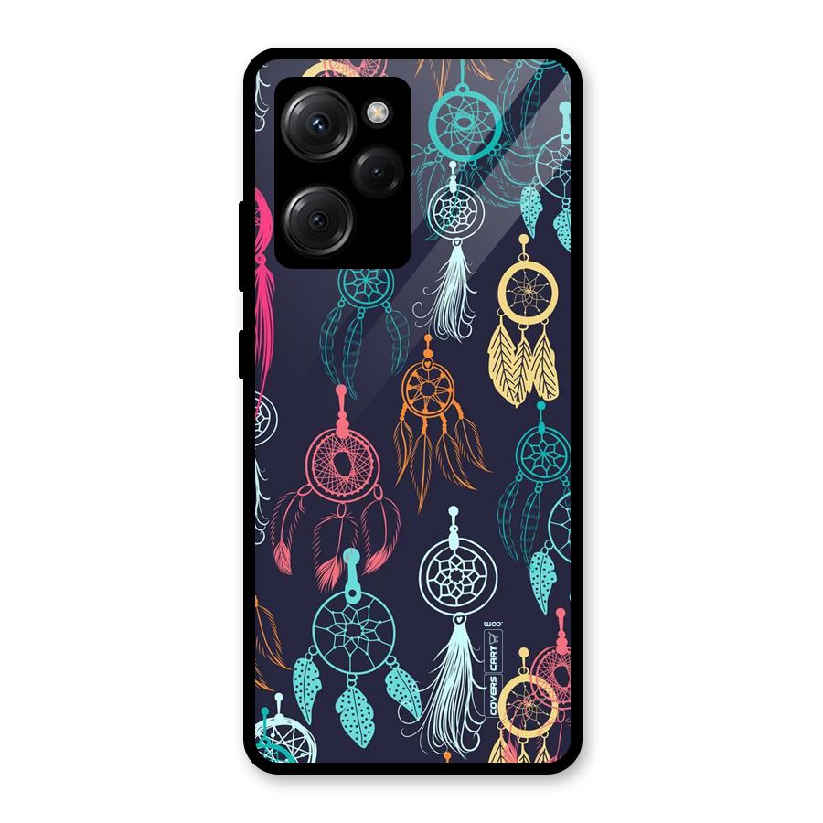 Dream Catcher Pattern Glass Back Case for Poco X5 Pro