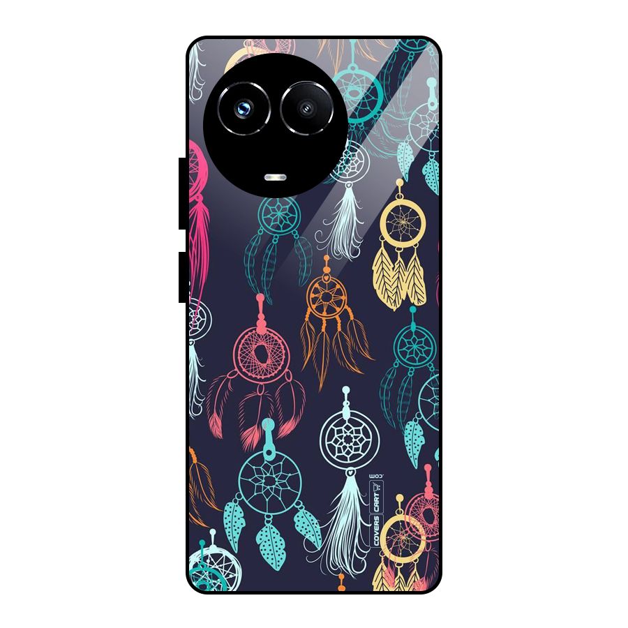 Dream Catcher Pattern Glass Back Case for Realme 11X