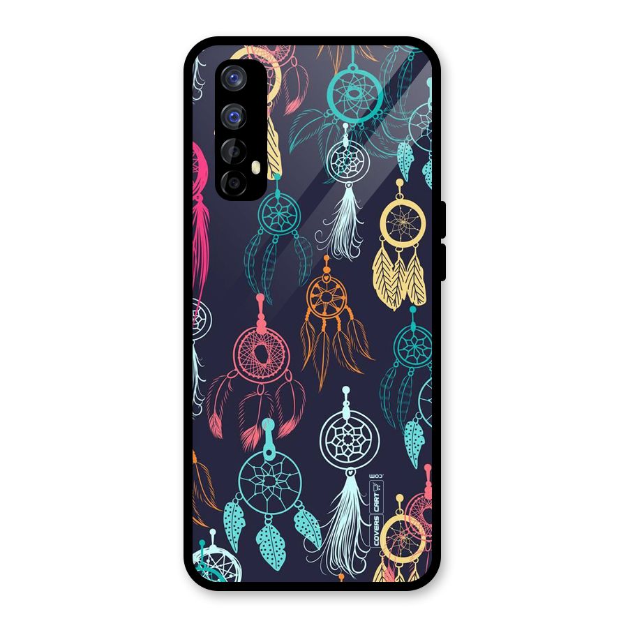 Dream Catcher Pattern Glass Back Case for Realme 7
