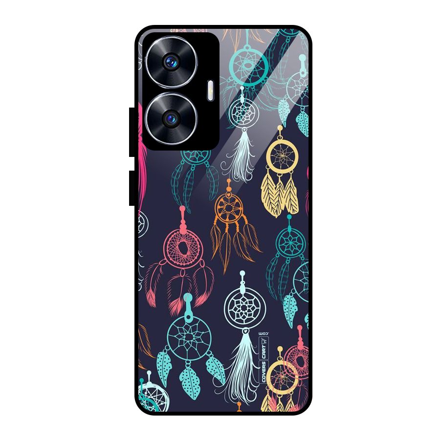 Dream Catcher Pattern Glass Back Case for Realme Narzo N55