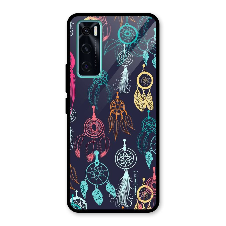 Dream Catcher Pattern Glass Back Case for Vivo V20 SE