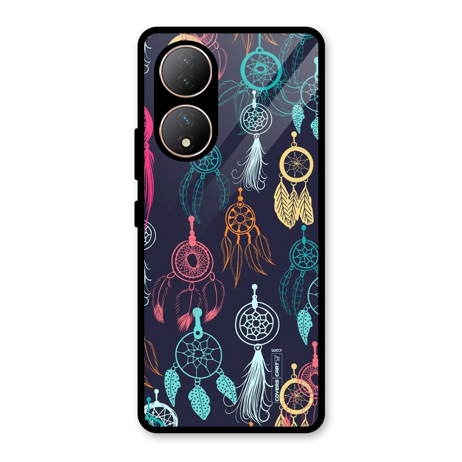 Dream Catcher Pattern Glass Back Case for Vivo Y100A