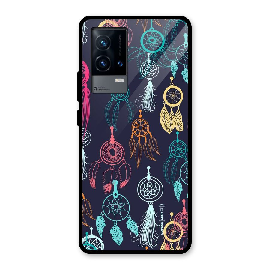 Dream Catcher Pattern Glass Back Case for iQOO 9 5G