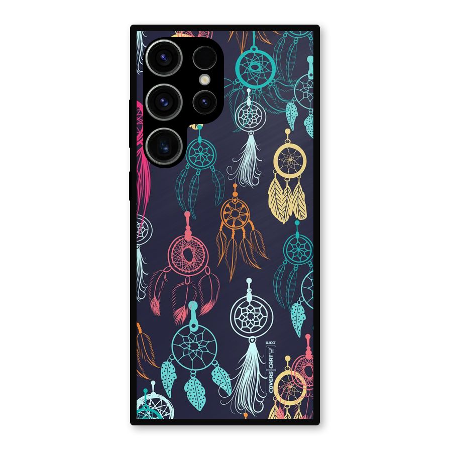 Dream Catcher Pattern Metal Back Case for Galaxy S23 Ultra