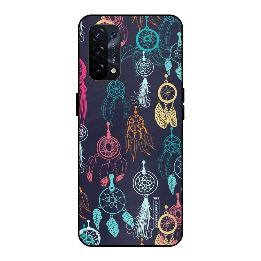 Dream Catcher Pattern Metal Back Case for Oppo A74 5G