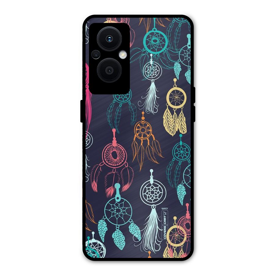 Dream Catcher Pattern Metal Back Case for Oppo F21 Pro 5G