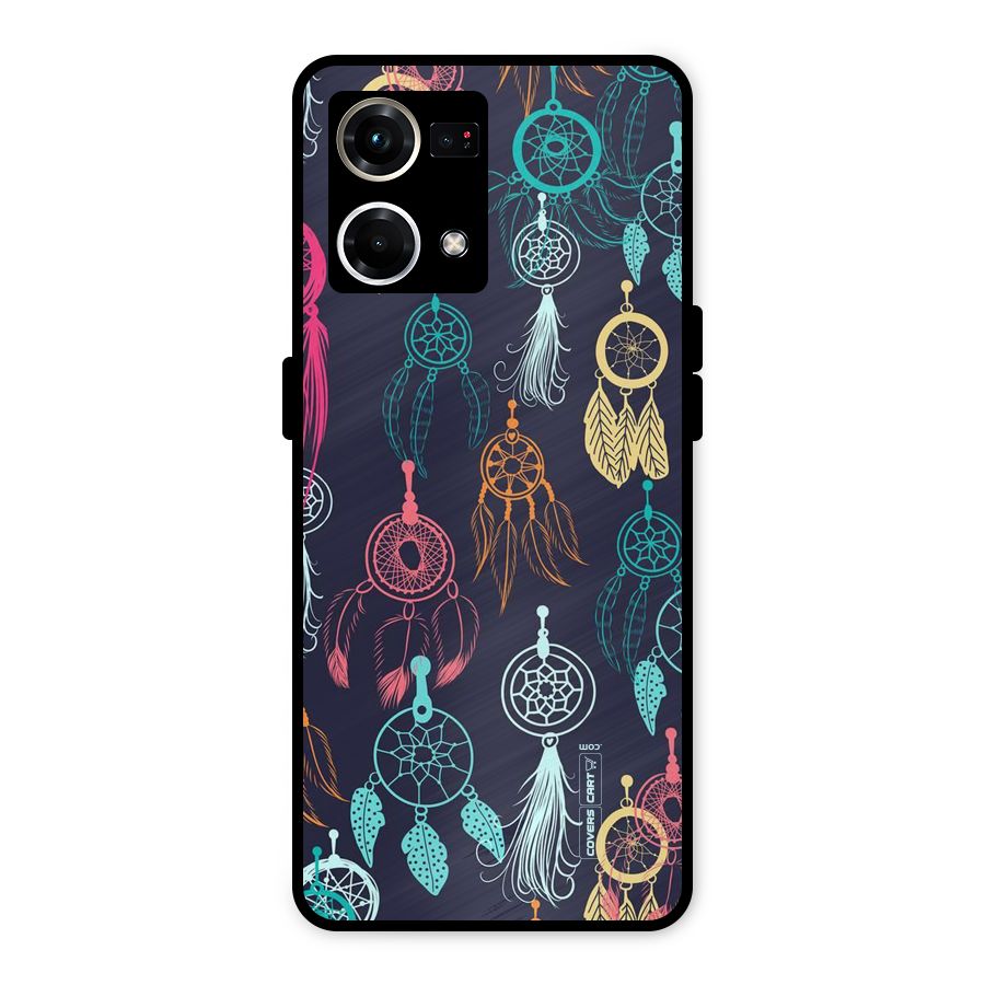 Dream Catcher Pattern Metal Back Case for Oppo F21s Pro 4G