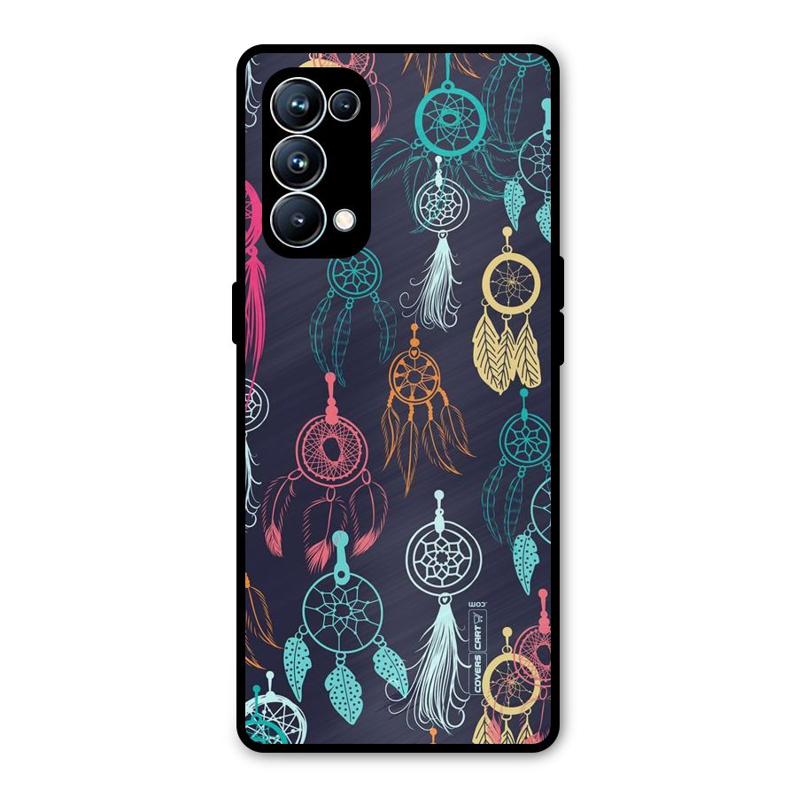 Dream Catcher Pattern Metal Back Case for Oppo Reno5 Pro 5G