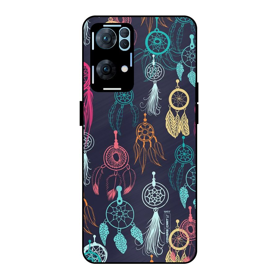 Dream Catcher Pattern Metal Back Case for Oppo Reno7 Pro 5G