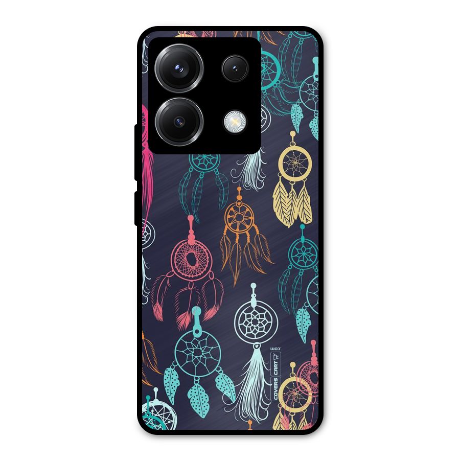 Dream Catcher Pattern Metal Back Case for Poco X6