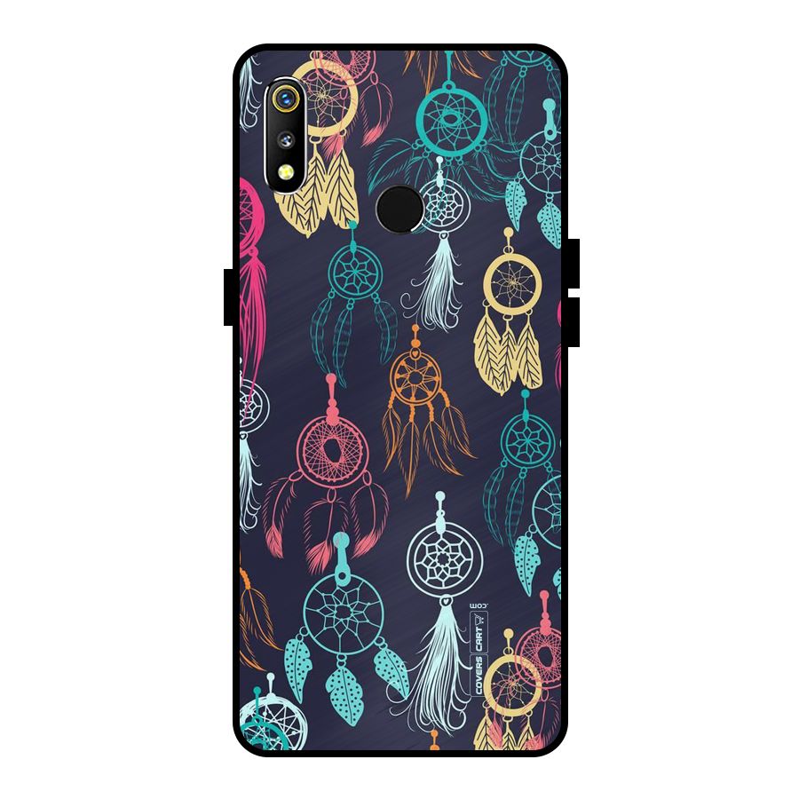 Dream Catcher Pattern Metal Back Case for Realme 3