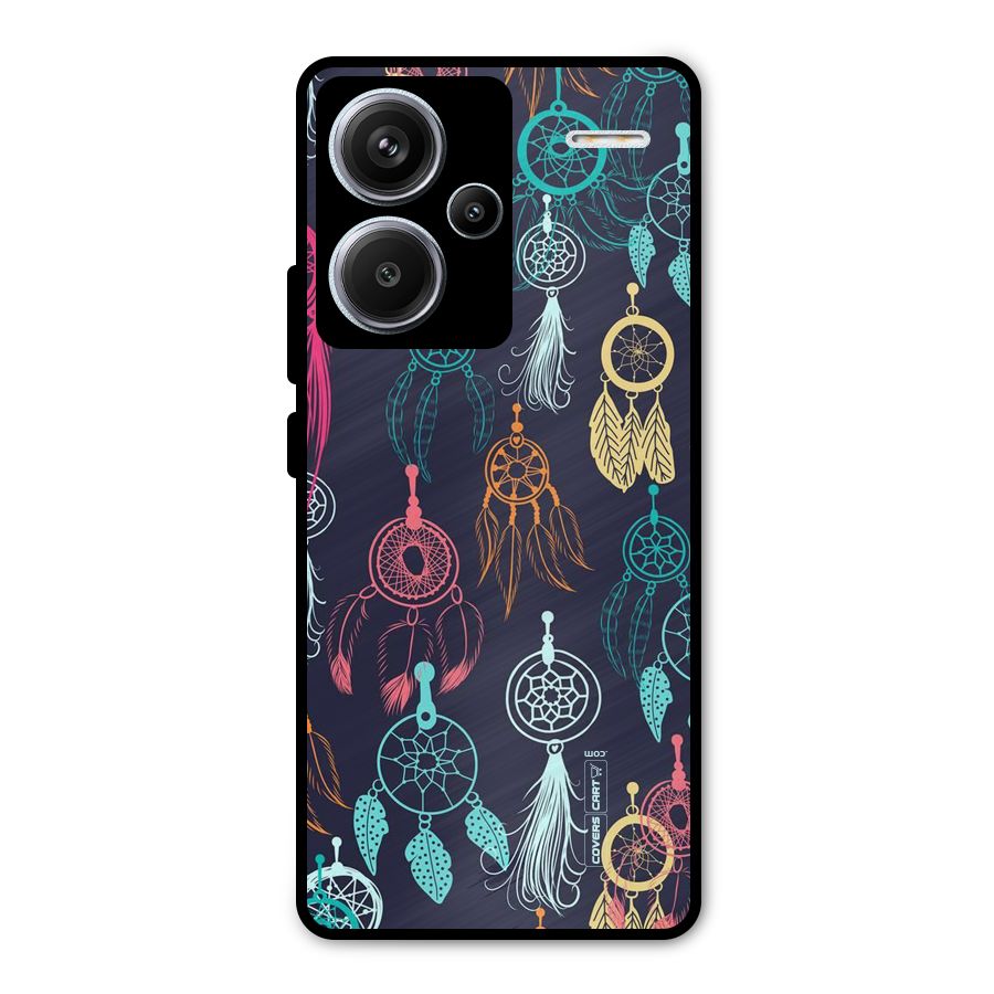 Dream Catcher Pattern Metal Back Case for Redmi Note 13 Pro Plus