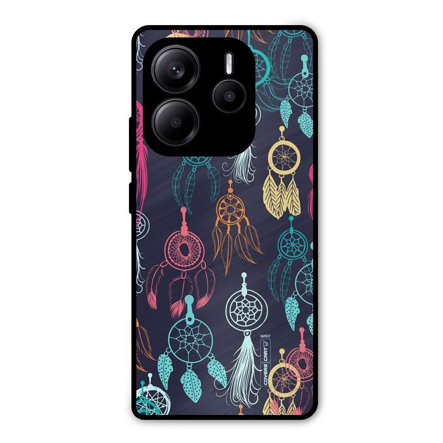 Dream Catcher Pattern Metal Back Case for Redmi Note 14 5G