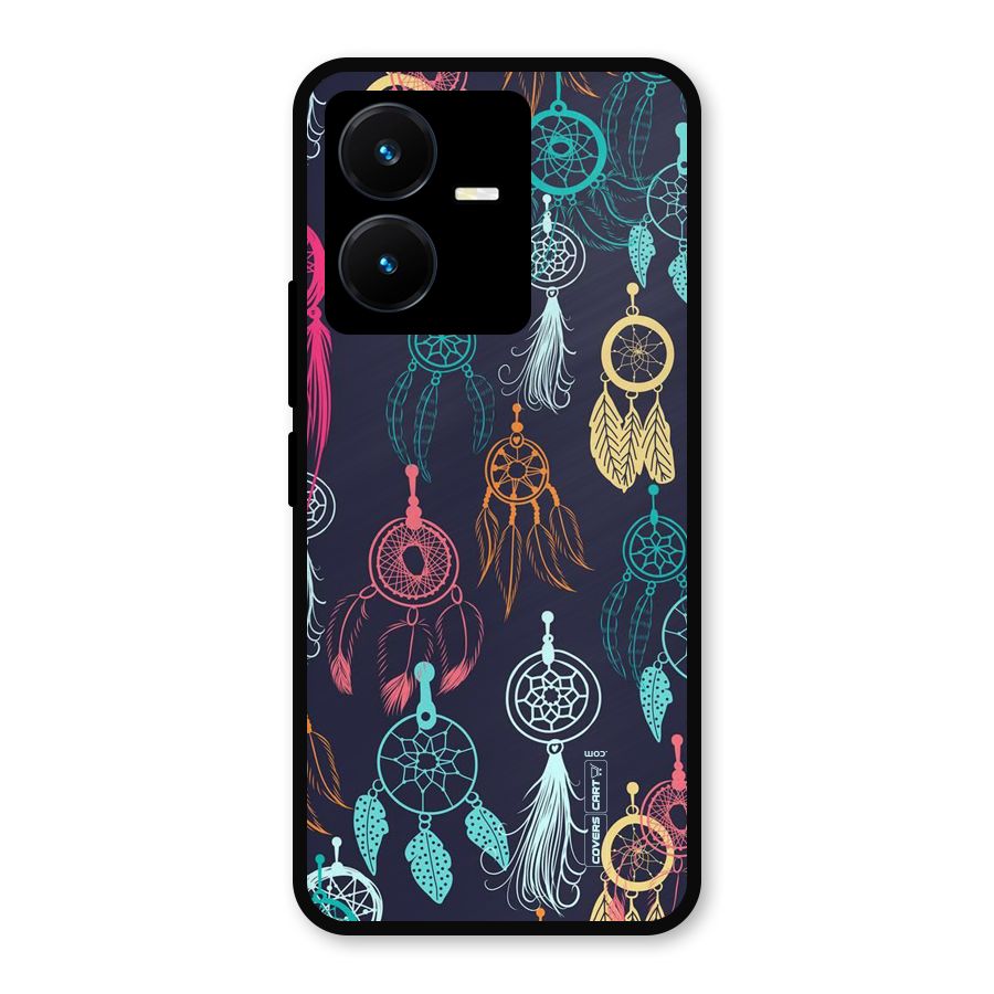 Dream Catcher Pattern Metal Back Case for Vivo Y22s