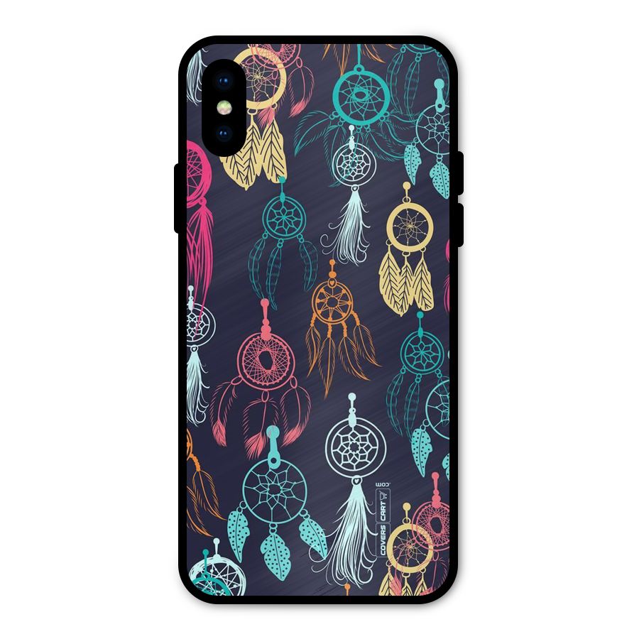 Dream Catcher Pattern Metal Back Case for iPhone XS