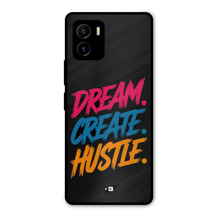 Dream Create Hustle Metal Back Case for Vivo Y15s