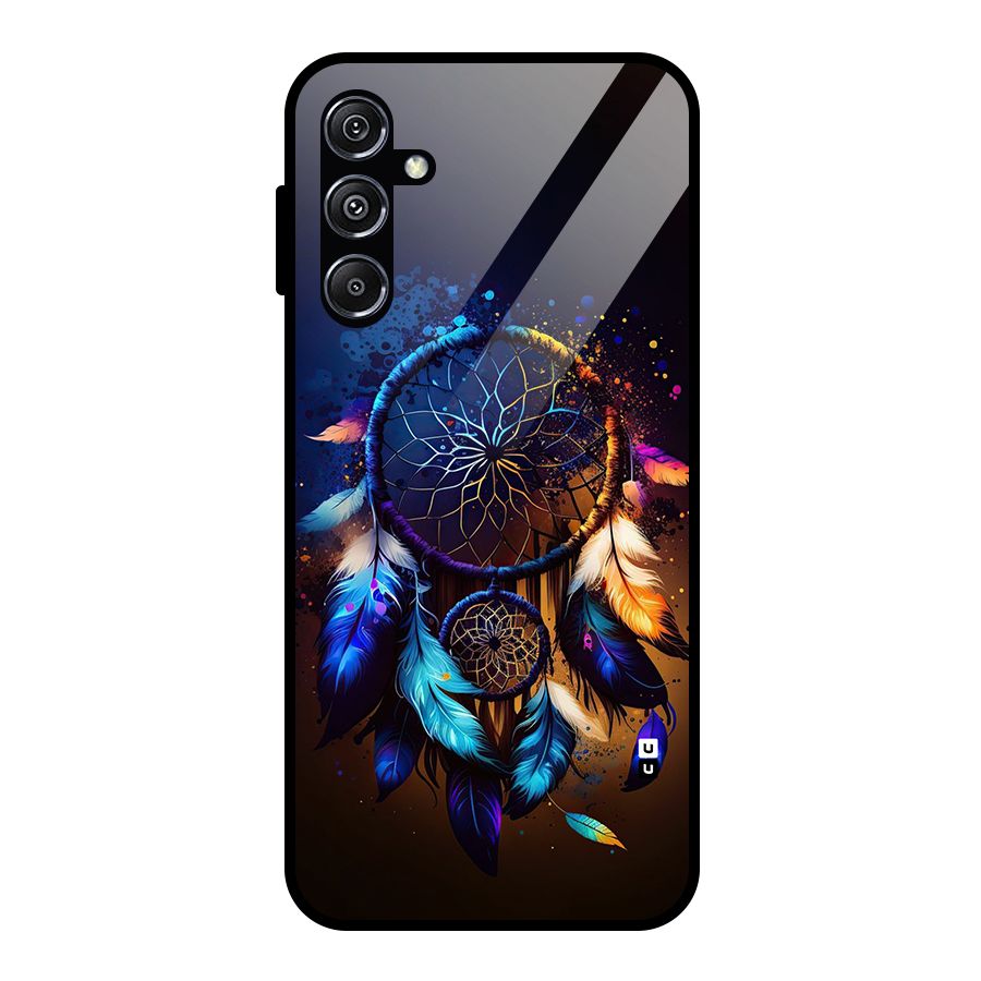 Dream Feather Glass Back Case for Galaxy M34 5G
