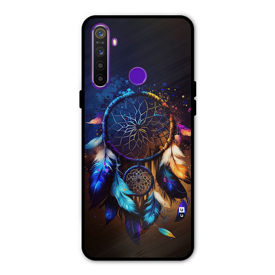 Dream Feather Glass Back Case for Realme 5s