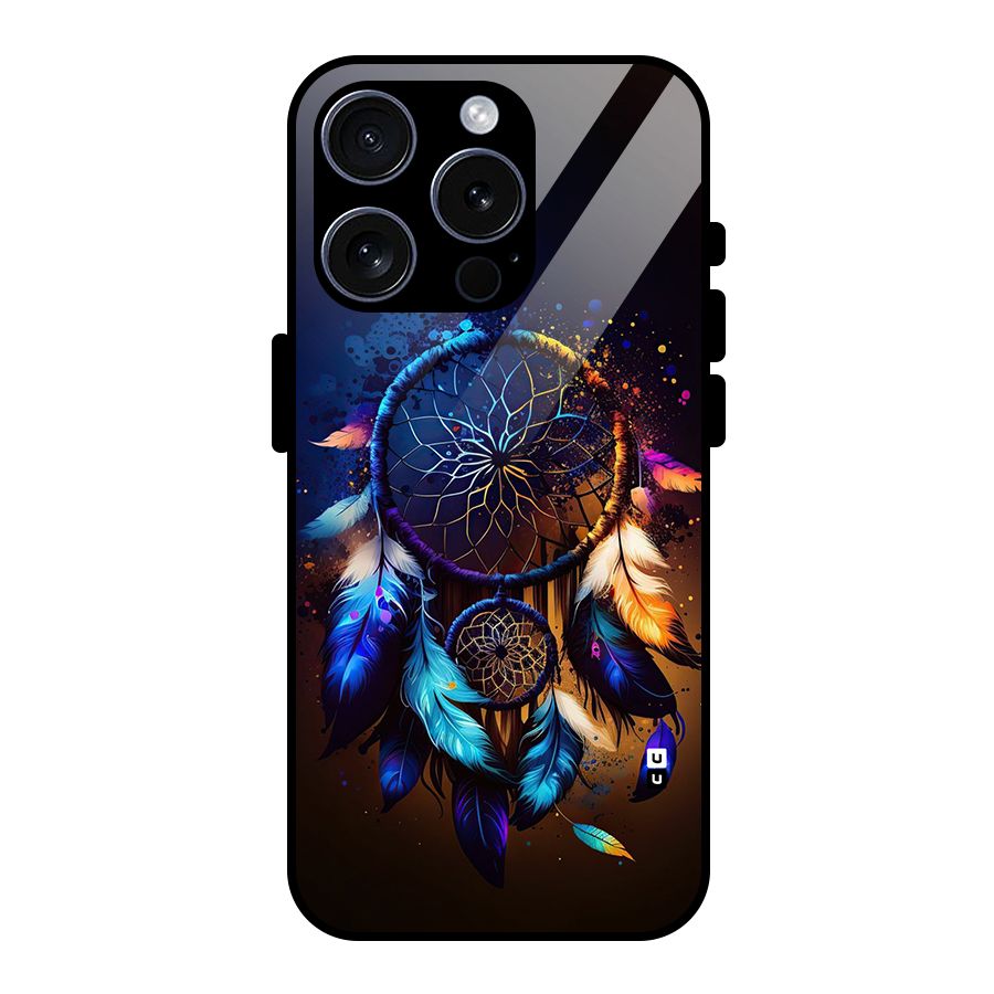 Dream Feather Glass Back Case for iPhone 15 Pro
