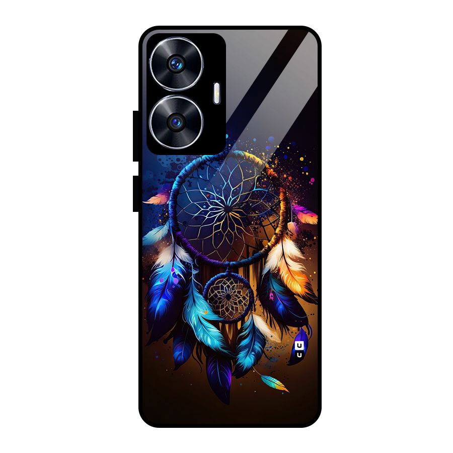 Dream Feather Glass Back Case for realme C55