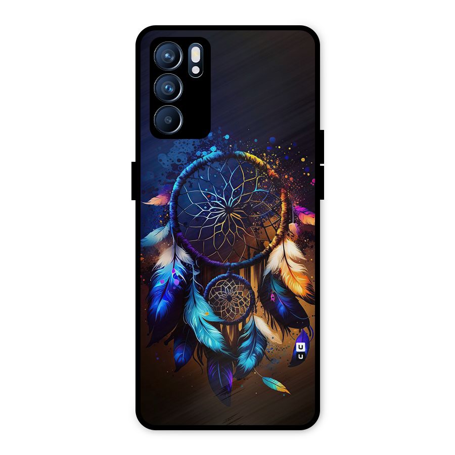 Dream Feather Metal Back Case for Oppo Reno6 5G