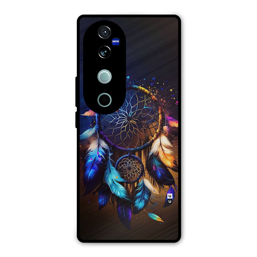 Dream Feather Metal Back Case for Vivo V40 Pro