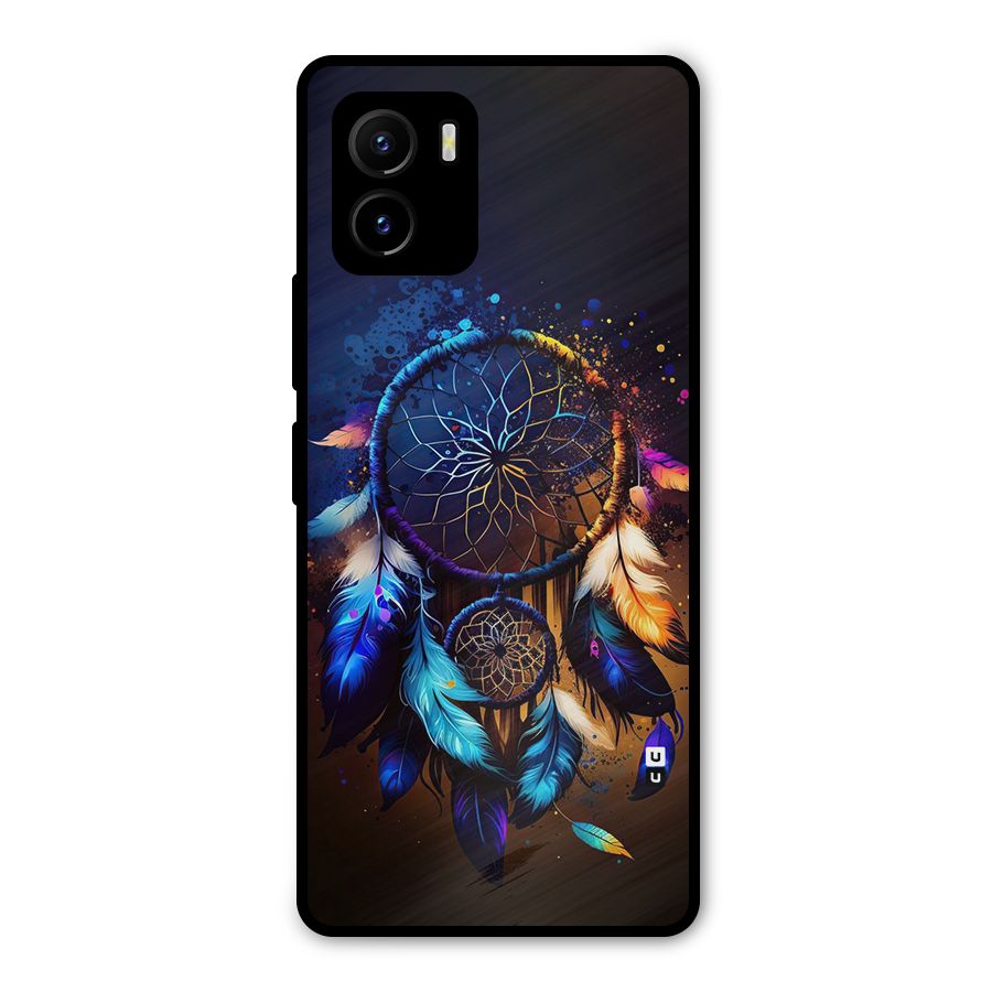 Dream Feather Metal Back Case for Vivo Y15s