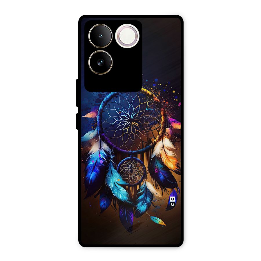 Dream Feather Metal Back Case for iQOO Z7 Pro