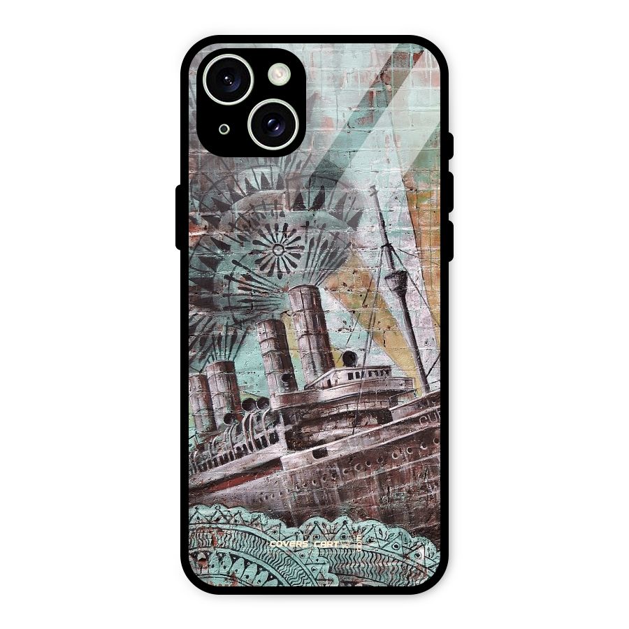 Dream Ship Glass Back Case for iPhone 15 Plus