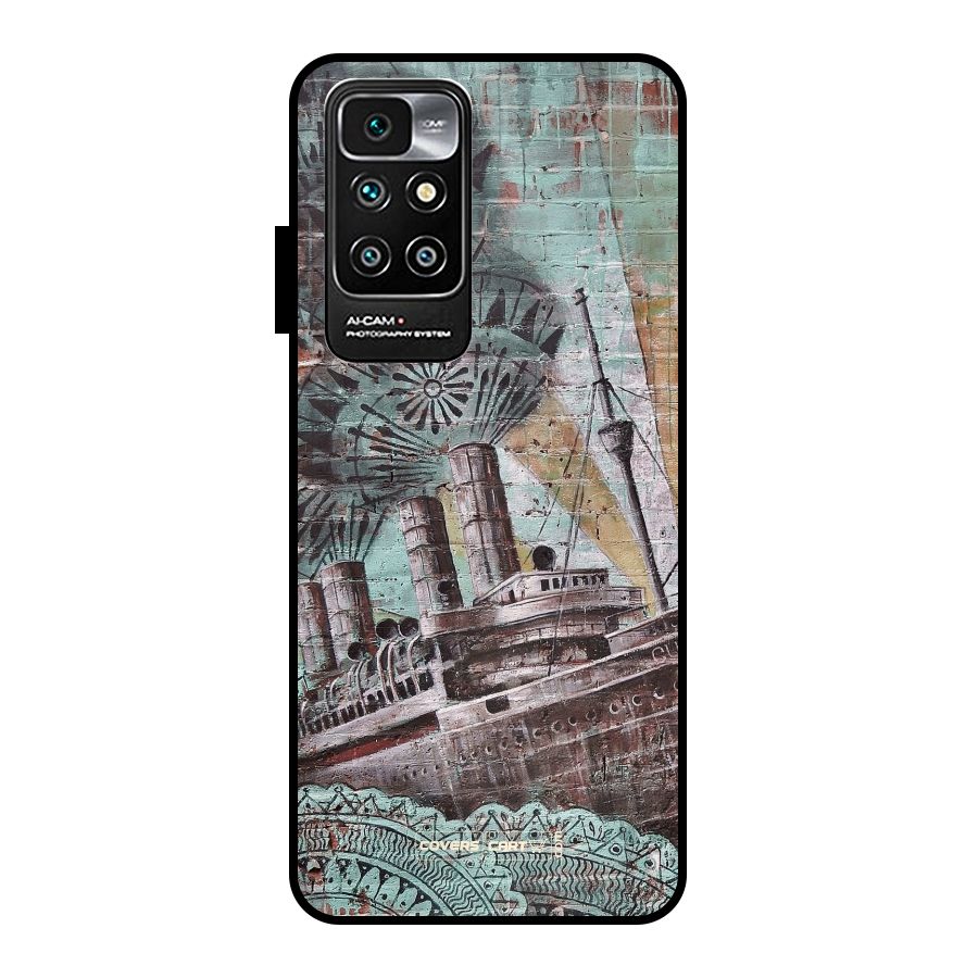 Dream Ship Metal Back Case for Redmi 10 Prime