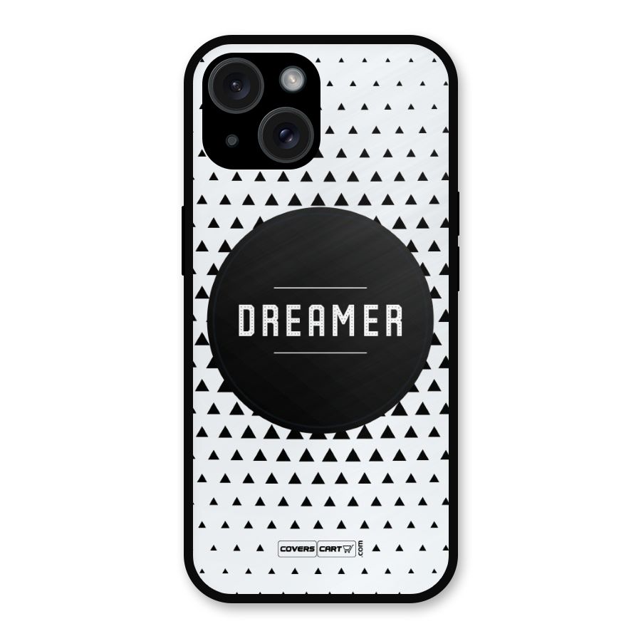 Dreamer Minimalist Metal Back Case for iPhone 15