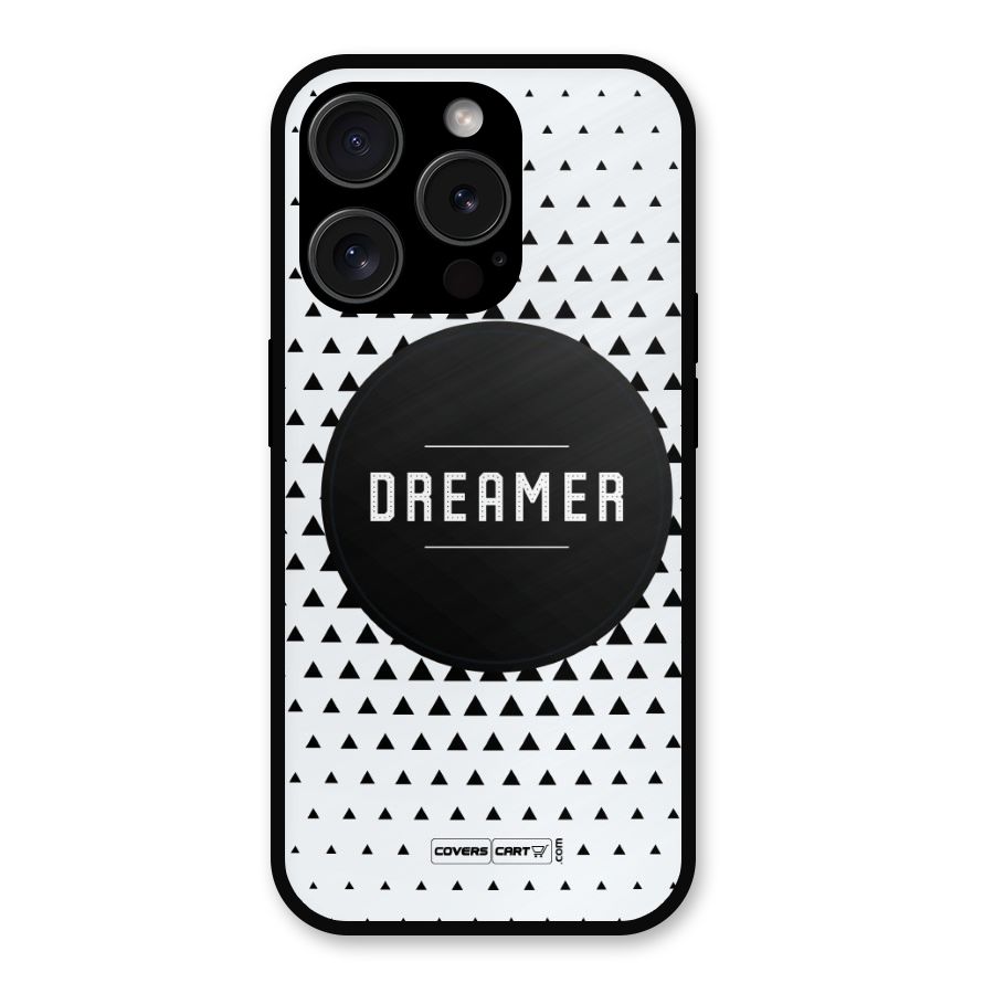 Dreamer Minimalist Metal Back Case for iPhone 15 Pro