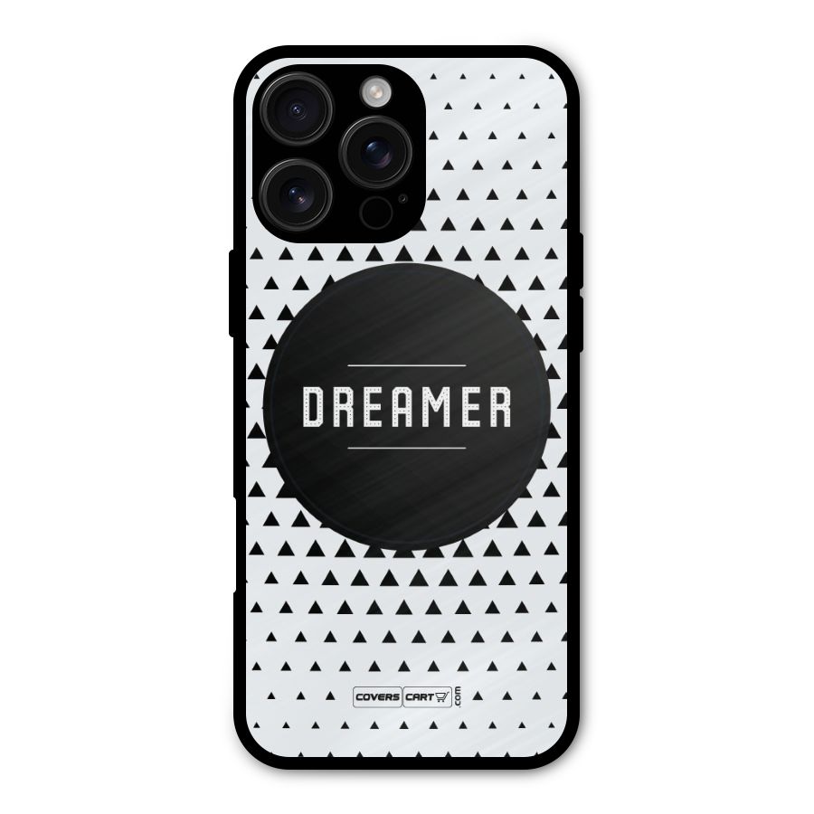 Dreamer Minimalist Metal Back Case for iPhone 16 Pro Max