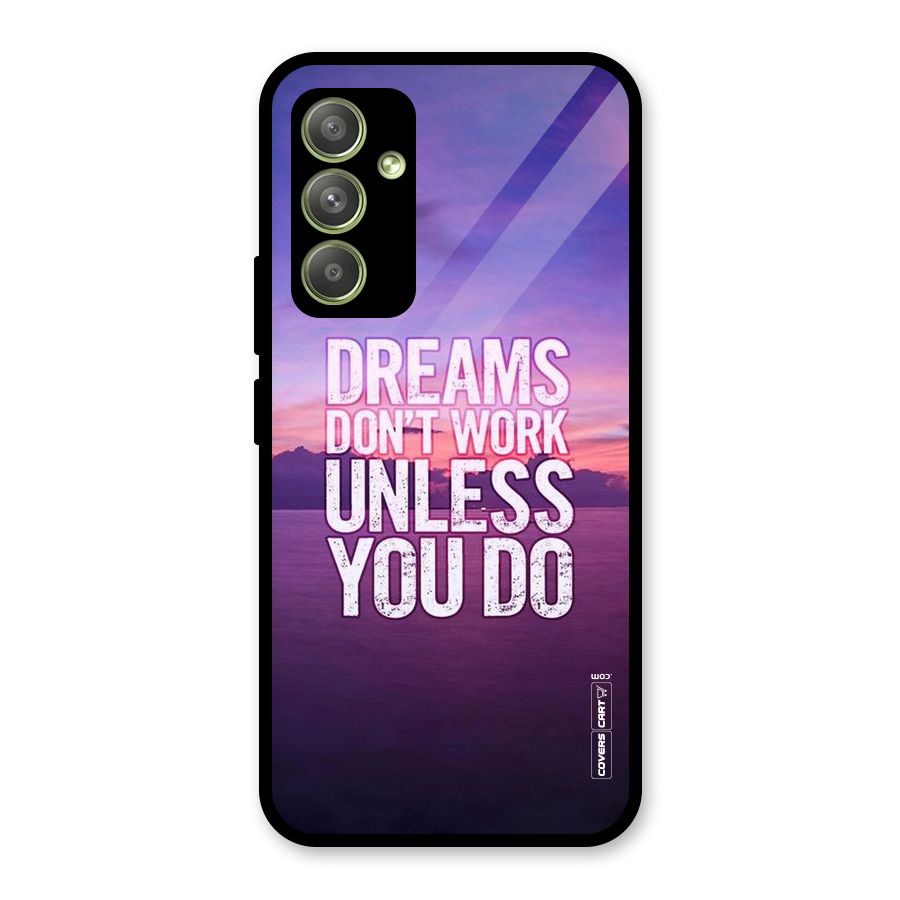 Dreams Work Glass Back Case for Galaxy A54