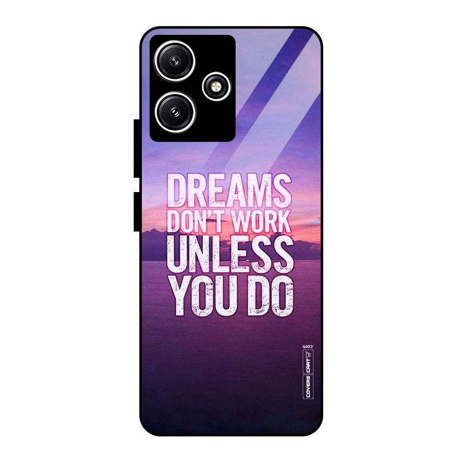 Dreams Work Glass Back Case for Redmi 12 5G
