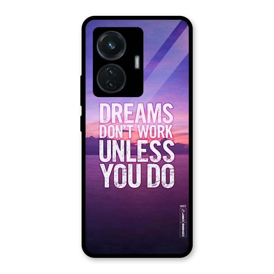 Dreams Work Glass Back Case for Vivo T1 44W