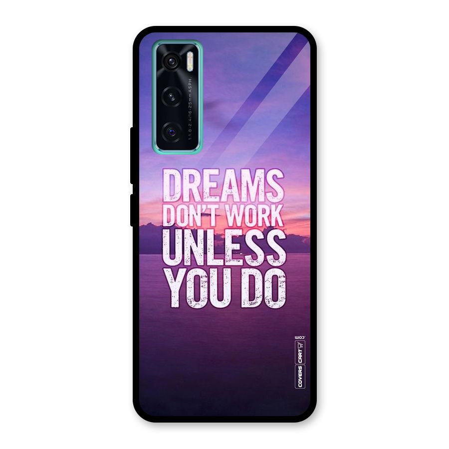 Dreams Work Glass Back Case for Vivo V20 SE