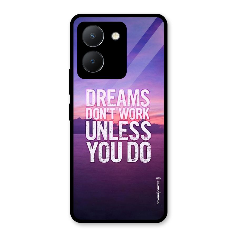 Dreams Work Glass Back Case for Vivo Y36