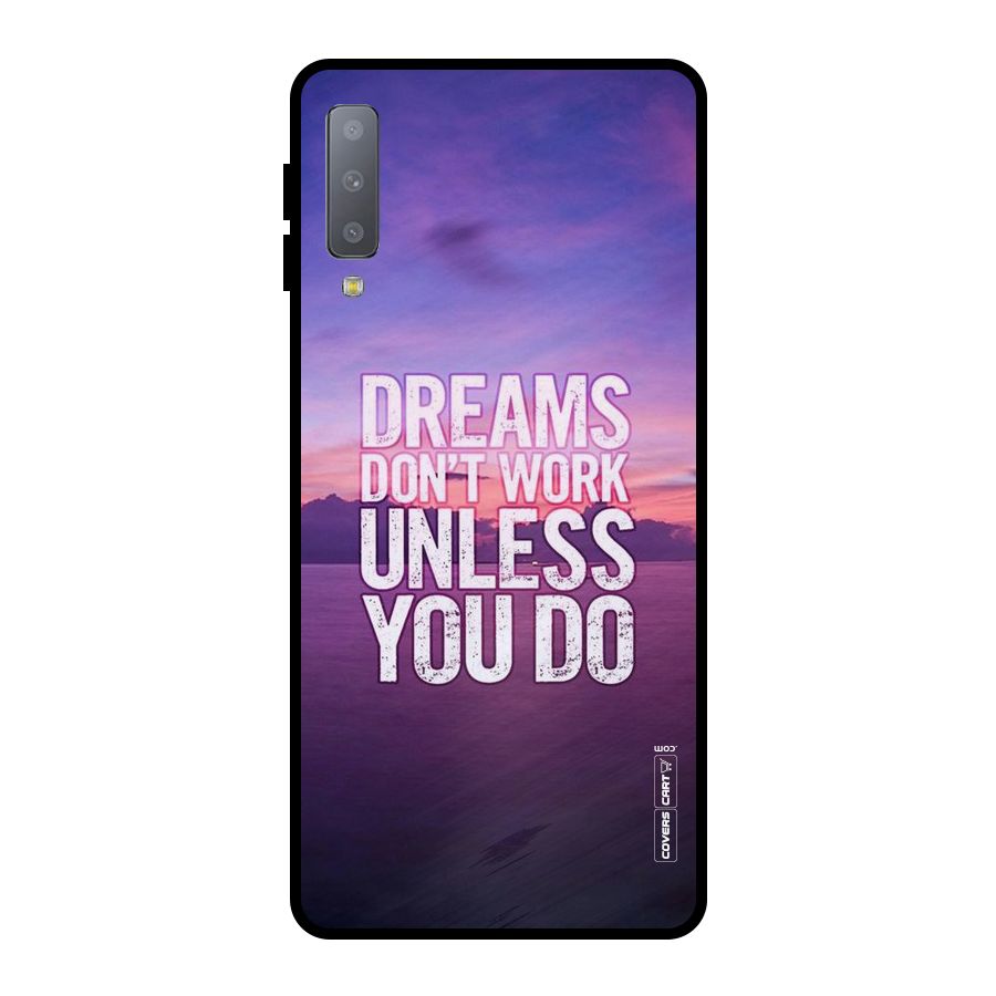 Dreams Work Metal Back Case for Galaxy A7 (2018)