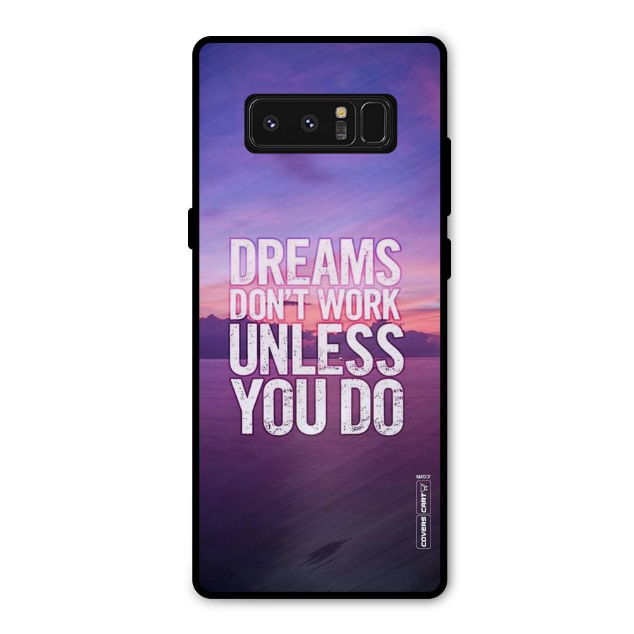 Dreams Work Metal Back Case for Galaxy Note 8